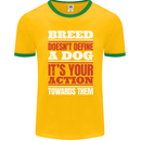 Breed Doesn't Define a Dog Actions Do Mens Ringer T-Shirt FotL Gold/Green