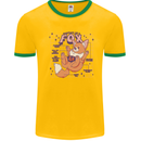 Anatomy of a Fox Foxes Funny Mens White Ringer T-Shirt Gold/Green