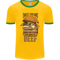 Sweet Dreams are Made of Beef BBQ Chef Mens Ringer T-Shirt FotL Gold/Green