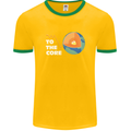 To the Core Climate Change ECG Heart Pulse Mens Ringer T-Shirt FotL Gold/Green
