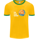 To the Core Climate Change ECG Heart Pulse Mens Ringer T-Shirt FotL Gold/Green