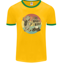 Cat I Do What I Want Funny Coffee Mens Ringer T-Shirt FotL Gold/Green