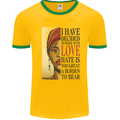 Stick With Love Black Lives Matter Mens Ringer T-Shirt Gold/Green