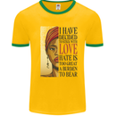 Stick With Love Black Lives Matter Mens Ringer T-Shirt Gold/Green