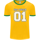 His Queen Funny Wedding Anniversary Mens Ringer T-Shirt FotL Gold/Green