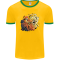 Tumpet Player Jazz Mens Ringer T-Shirt FotL Gold/Green