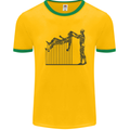 Robot Maintenance AI Futuristic SC-FI Mens White Ringer T-Shirt Gold/Green