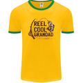 Reel Cool Grandad Funny Fishing Fisherman Mens Ringer T-Shirt FotL Gold/Green