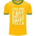 This Dad Is a Fart Smella Funny Fathers Day Mens Ringer T-Shirt FotL Gold/Green