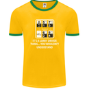 Its a Lorry Driver Thing Funny Truck Trucker Mens Ringer T-Shirt FotL Gold/Green