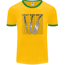 I Play With Knives Funny Chef Mens Ringer T-Shirt FotL Gold/Green