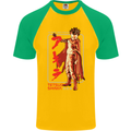 Tetsuo Shima Japanese Anime Mens S/S Baseball T-Shirt Gold/Green