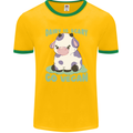 Dairy Is Scary Go Vegan Funny Mens Ringer T-Shirt FotL Gold/Green