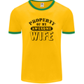 Property of My Awesome Wife Valentine's Day Mens Ringer T-Shirt FotL Gold/Green