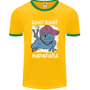 Ribbit Madafaka Funny Gangster Frog Mens Ringer T-Shirt FotL Gold/Green