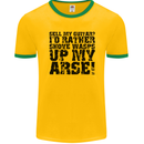 Sell my Guitar Guitarist Acoustic Funny Mens Ringer T-Shirt FotL Gold/Green
