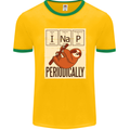 I Nap Funny Periodic Table Sloth Geek Sleep Mens Ringer T-Shirt FotL Gold/Green