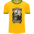 With Great Beard Comes Great Responsibility Mens Ringer T-Shirt FotL Gold/Green