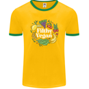 A Filthy Vegan Mens Ringer T-Shirt FotL Gold/Green