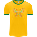 A Colourful Butterfly Mens Ringer T-Shirt FotL Gold/Green