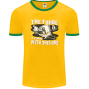 The Forge is Strong With This One Blacksmith Mens Ringer T-Shirt FotL Gold/Green