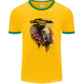 African Elephant Ecology Mens Ringer T-Shirt FotL Gold/Green