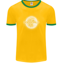 Moonchild Cancer Zodiac Mens Ringer T-Shirt FotL Gold/Green