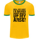 Sell My Car? Funny Classic Sport Enthusiast Mens Ringer T-Shirt FotL Gold/Green