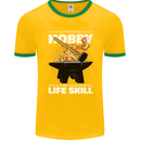 Life Post Apocalyptic Skill Blacksmith Mens Ringer T-Shirt FotL Gold/Green