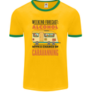 Funny Alcohol Caravanning Caravan Beer Mens Ringer T-Shirt FotL Gold/Green