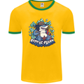 A Reggae Shark Mens Ringer T-Shirt FotL Gold/Green