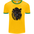 A Black Panther Mens Ringer T-Shirt FotL Gold/Green