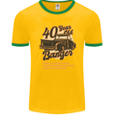 40 Year Old Banger Birthday 40th Year Old Mens Ringer T-Shirt FotL Gold/Green