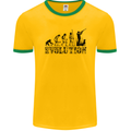 Evolution of a Hunter Funny Hunting Hunt Mens Ringer T-Shirt FotL Gold/Green