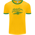 Brazilian Football Team Brazil Mens Ringer T-Shirt FotL Gold/Green