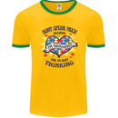 Dont Speak Much Autism Autistic Mens Ringer T-Shirt FotL Gold/Green