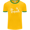 The Rodfather Funny Fishing Rod Father Mens Ringer T-Shirt FotL Gold/Green