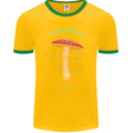 Mushroom Anatomy Magic LSD Mens Ringer T-Shirt FotL Gold/Green