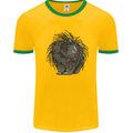 A Porcupine Mens Ringer T-Shirt Gold/Green