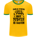 Funny Guitar Slogan Mens Ringer T-Shirt Gold/Green