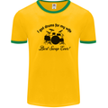 Drums for My Wife Drumming Drummer Mens Ringer T-Shirt FotL Gold/Green