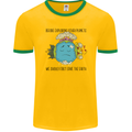 Save the Earth Climate Change Environment Mens Ringer T-Shirt FotL Gold/Green