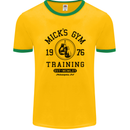 Mick's Gym Boxing Boxer Movie Mens Ringer T-Shirt FotL Gold/Green
