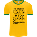 Grandparents Day Im Called Papa Mens Ringer T-Shirt Gold/Green