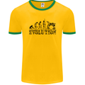 Evolution of Drums Mens Ringer T-Shirt FotL Gold/Green