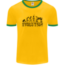 Evolution of Drums Mens Ringer T-Shirt FotL Gold/Green