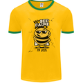 Why? Bee-Cause I'm Cool Funny Bee Mens Ringer T-Shirt FotL Gold/Green