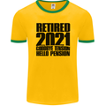 Goodbye Tension Retirement 2021 Retired Mens Ringer T-Shirt FotL Gold/Green