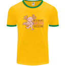 My Students Axolotl Questions Teacher Funny Mens Ringer T-Shirt FotL Gold/Green