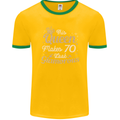 70th Birthday Queen Seventy Years Old 70 Mens Ringer T-Shirt FotL Gold/Green